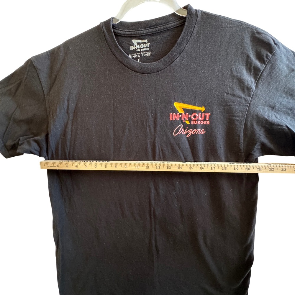 In-N-Out Burger Arizona Mens Black Graphic T-Shirt Large Hollywood Classic Cars - Picture 4 of 7